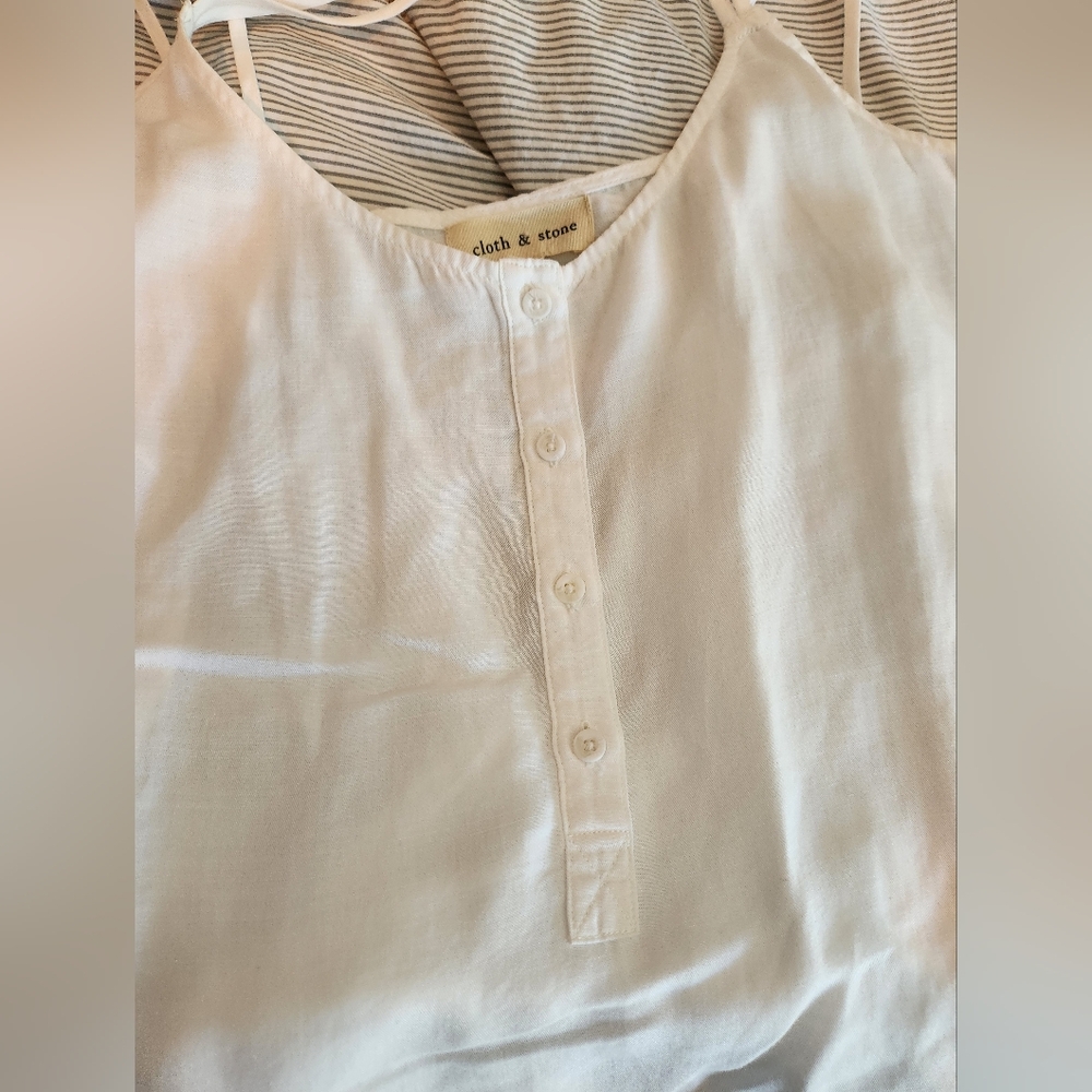 White spaghetti strap tank top